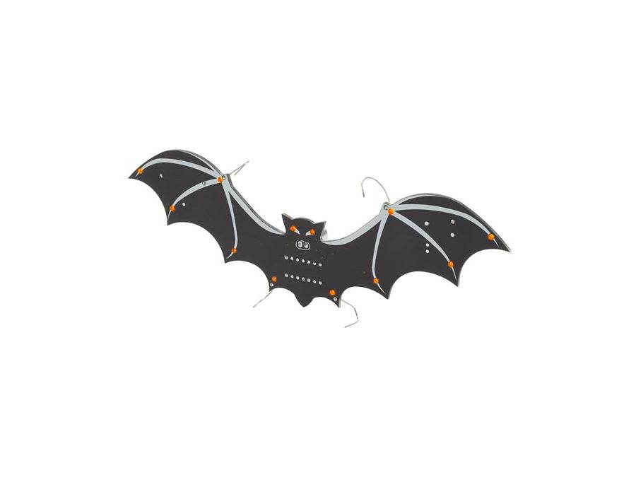 Haloween Flagermus m. LEDs (loddekit)
