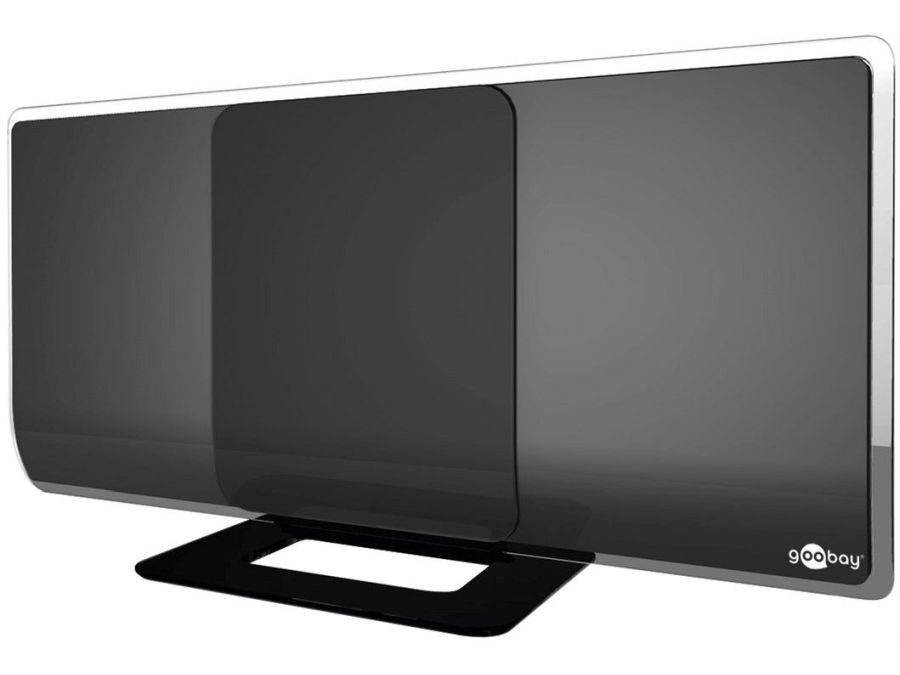 Aktiv indendørs DVB-T antenne - 13dBi forstærkning, Sort