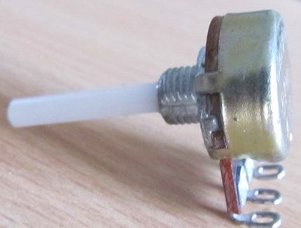 Potmeter - 500ohm lin. (Ø6mm) m. loddeflige