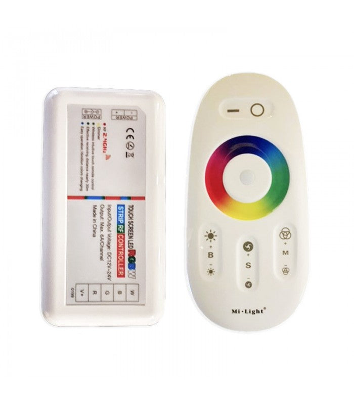 RGB+WW controller med fjernbetjening - Passer kun til RGB+WW strip, 12V, RF trådløs, 220W
