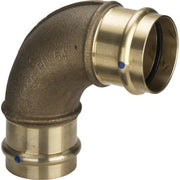 22 mm Vinkel 90° Sanpress med 2 muffer