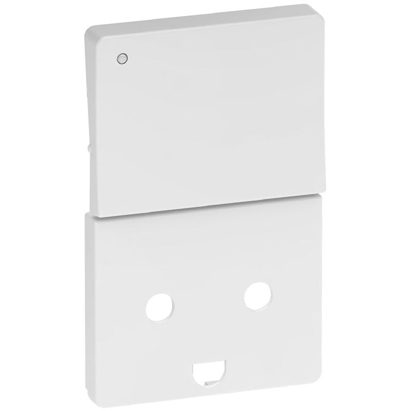 LK Fuga afdækning til stikkontakt m. jord og LED - hvid