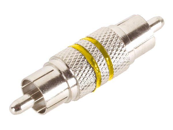 RCA(phono) mellemled - han til han, Nikkel m. gul markering