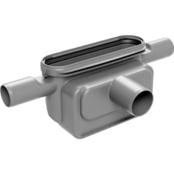 UNIDRAIN Udløbshus Ø50 inkl. vandlås vandret 2 sideindløb lav