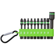 Bitssæt med karabinhage, Impact 50 mm, 10 dele