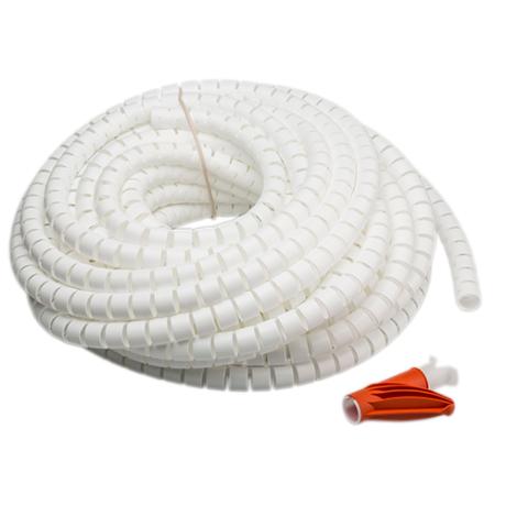 Spiral kabel ordner 20m dia 25 mm hvid