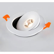 6,5W RA98 360° Indbygningsspot - Hvid Kant - Ø8,5 cm Hul - Ø10,9 cm Mål - 700lm - 230V - Justerbar - Høj Farvegengivelse