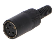 DIN forlænger - 4pol hun multistik 216°, Plasthus (IP40)