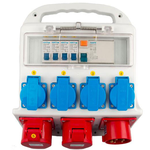 Byggepladstavle kompakt 16A, 6 udtag