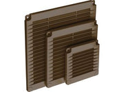 Ventilationsrist til skruemontage - 150x150x7mm, Brun