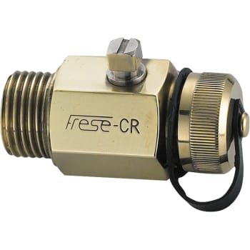 1/2" Frese bundstophane med kugleafspærring. Nippel/nippel