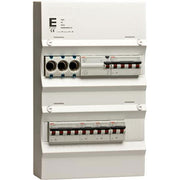 Færdigmonteret gruppetavle - HPFI, Tarif - 2x16A 3P+N, 3x13A 1P+N - Hvid