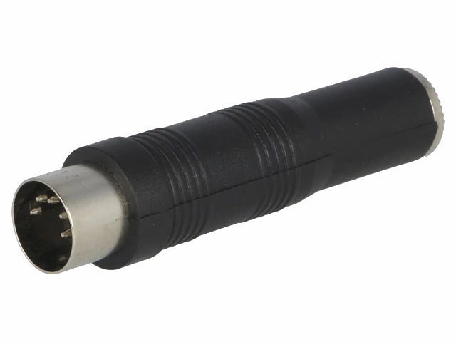 DIN adapter - 5pol-DIN han til 6,35mm stereo JACK hun