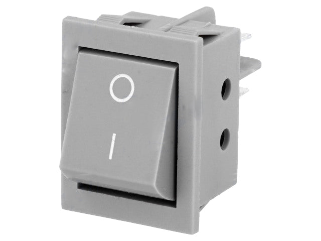 Vippekontakt - 250Vac / 15A, ON-OFF, Grå (DPST)
