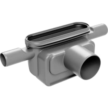 UNIDRAIN Udløbshus Ø75 inkl. vandlås vandret 2 sideindløb lav