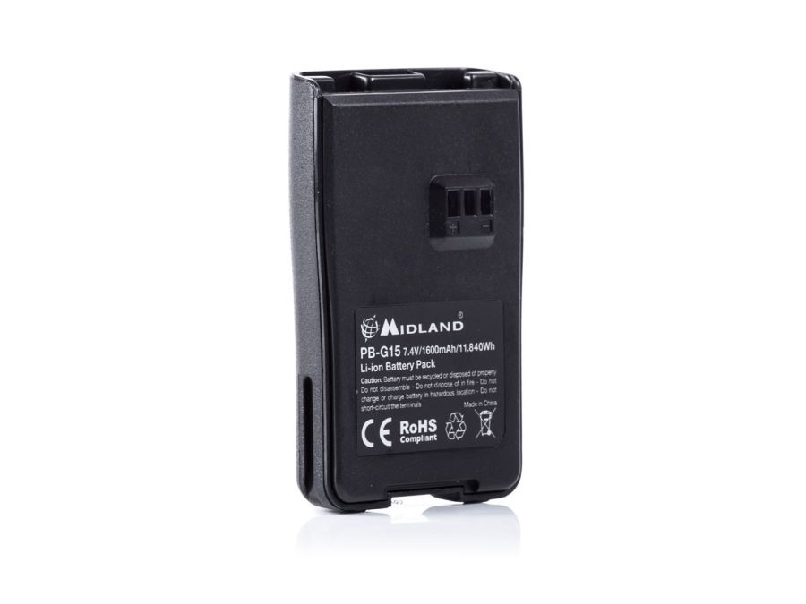 LiION Batterimodul til Midland G15/G18 - 1600mAh