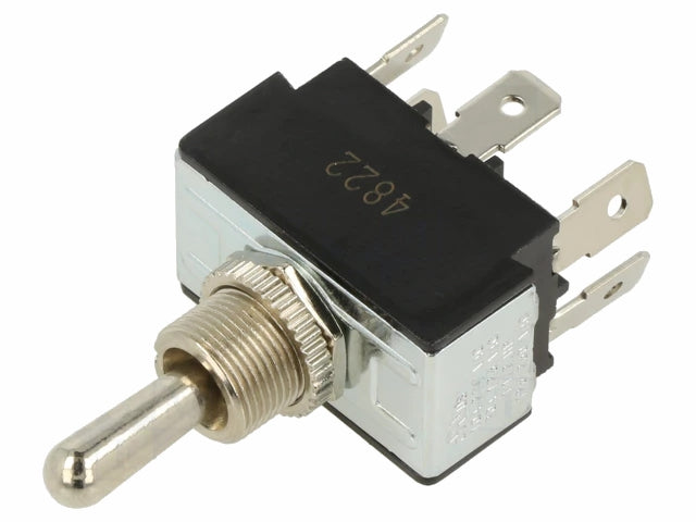 Vippekontakt - 2P (ON)-OFF-(ON), 6,3mm spadeterm., 21A/14Vdc