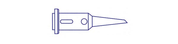 Spids til GAS/PRO og GAS/PROSET - 1,0mm skrå (SPT-1)