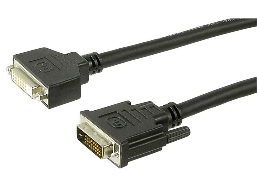 DVI-D forlængerkabel - DVI-D han til DVI-D hun (2m)