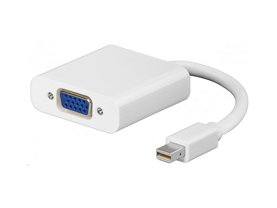 DisplayPort adapter - Mini DP han til VGA hun, Hvid (0,1m)