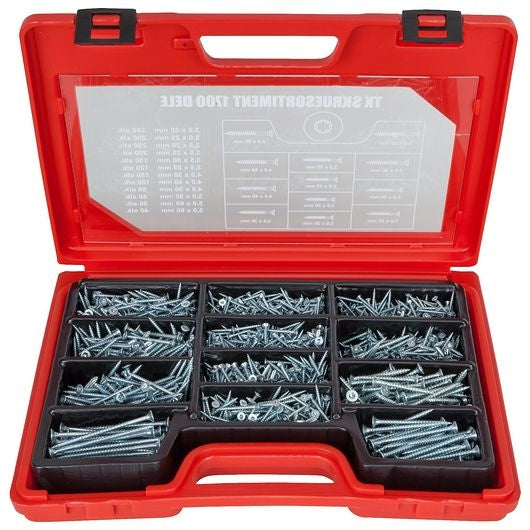 Praktisk torx skruesortiment 1700 dele
