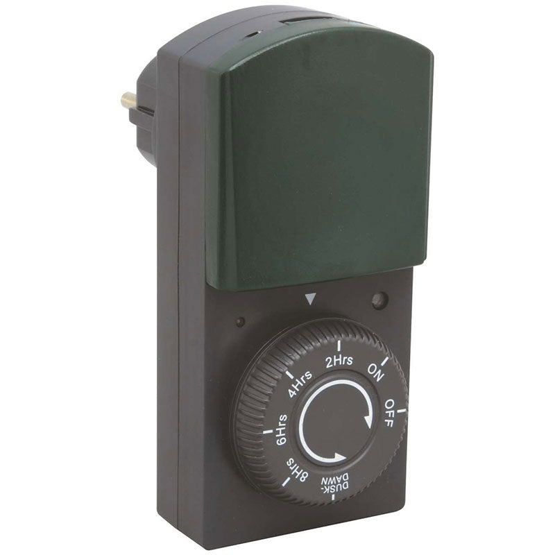 Udendørs timer m. lyssensor IP44