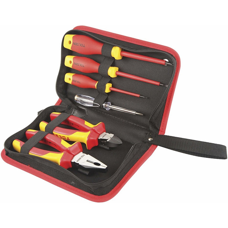 Skruetrækker og tangsæt, 5 dele - Isoleret 1000V