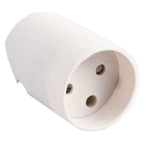 Forlængerled rund hvid