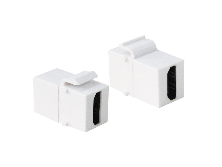 Keystone HDMI stik - 2 x HDMI hun, Hvid