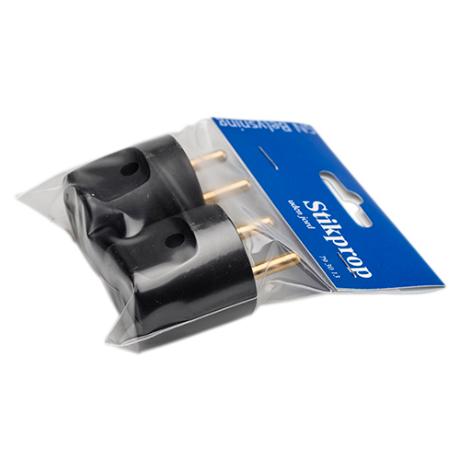 Stikprop rund  u/jord sort 2stk GN-pak