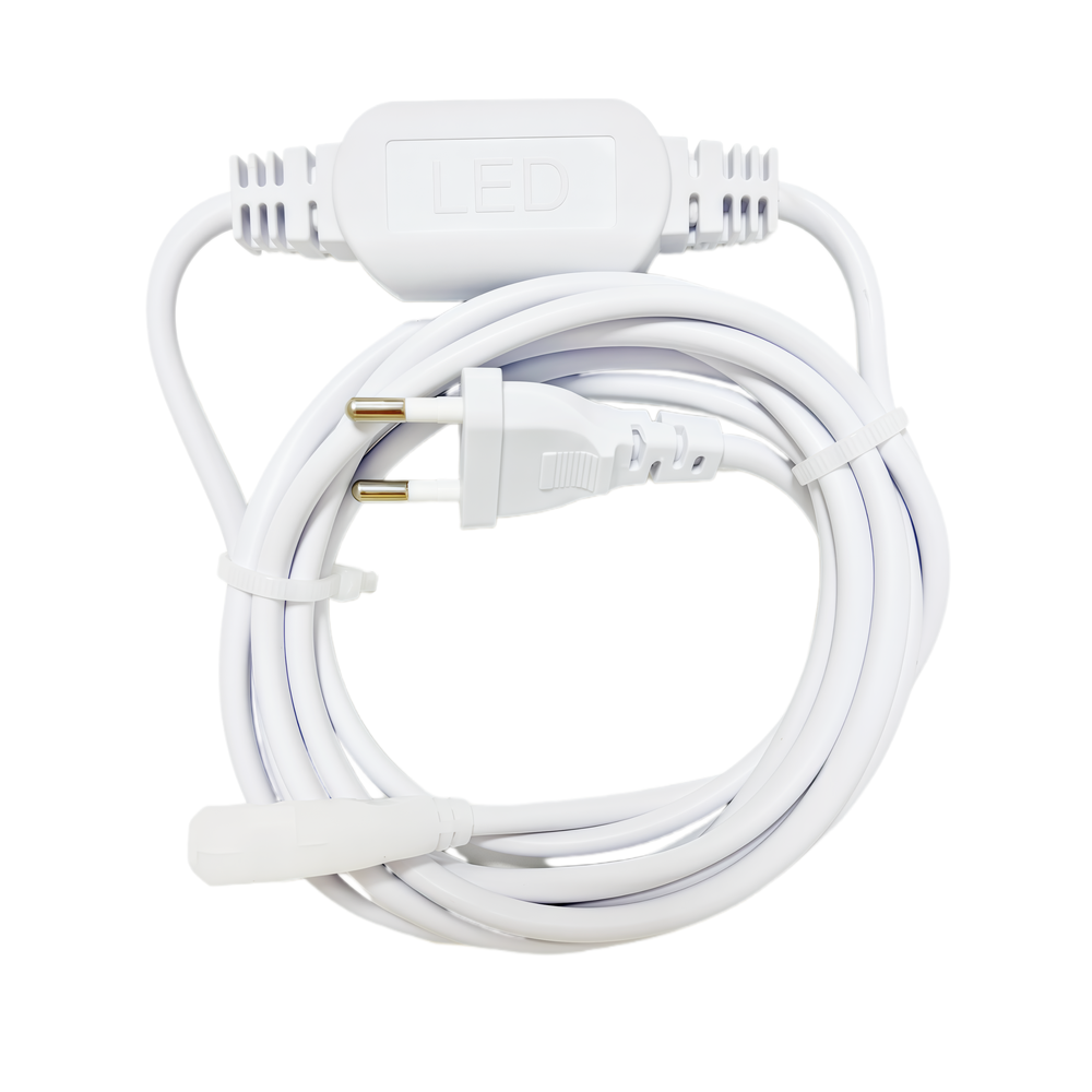 3 meter LED strip Neon COB med 230V strømforsyning, inkl. 3 meter ledning og endeprop