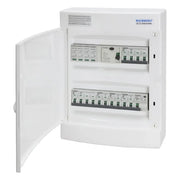 Færdigmonteret gruppetavle – 2x16A 3P+N + 3x10A 1P+N + 1xKombi 10A 1P+N + Transient