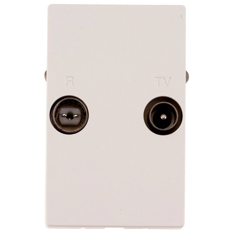 Triax antenneudtag TV og R sløjfedåse hvid TD263E