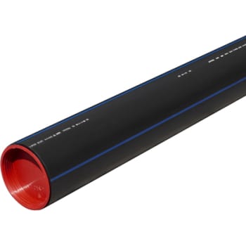 Wavin 110 mm PE100 PN10 SDR17 rør, sort/blå, 6 m