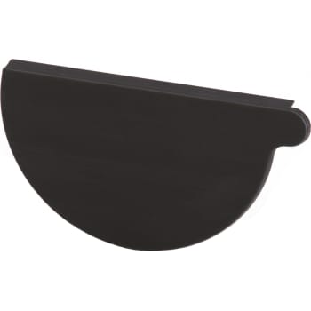 VMZINC endebund til halvrund rende ANTHRA-ZINC venstre 280/80 mm