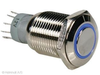 ProSwitch - Vandalsikret stålkontakt, 1P ON-(ON) Ø16 Blå