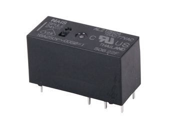 Vertikalt relæ - 24VDC / 16A, 1 x skifte (SPDT)