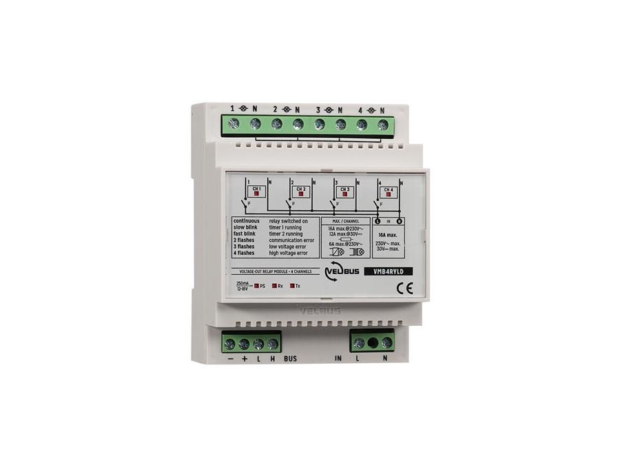 Programmerbar 4 kanals relæmodul - NC