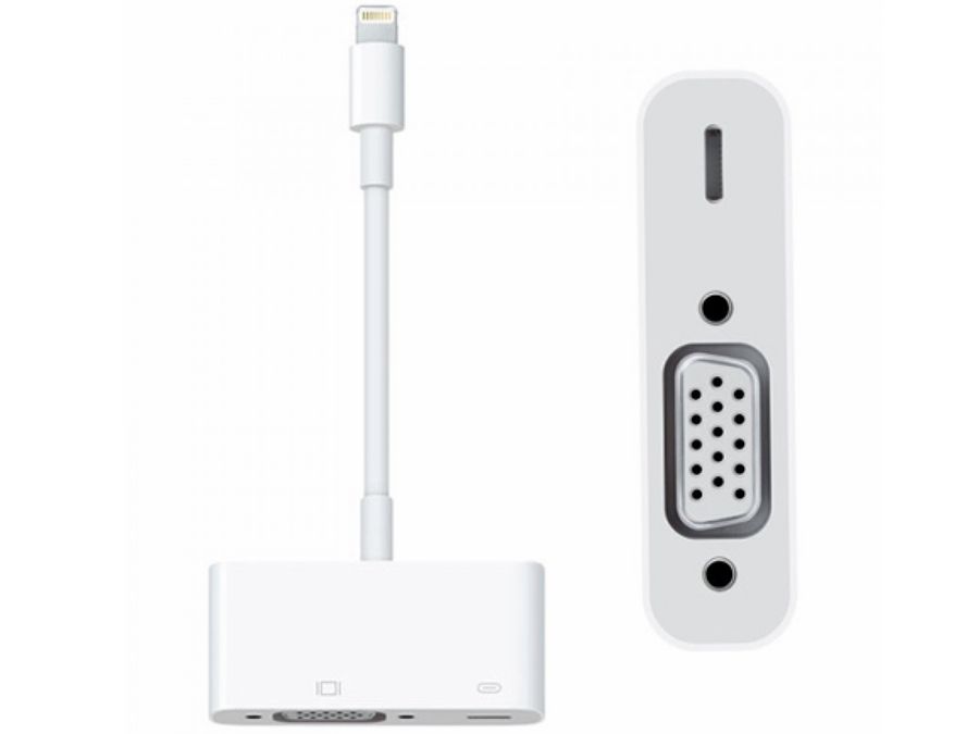 Videoadapter - 8P Lightning han > VGA hun + 8P hun