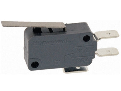 Mikroswitch m. kort arm - 5A/250V, ON-(ON) SPDT, spadestik