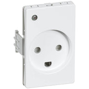 LK Clicline stikkontakt m jord m lampe  hvid