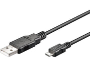 USB 2.0 kabel - A han til Micro B han, Sort (0,15cm)