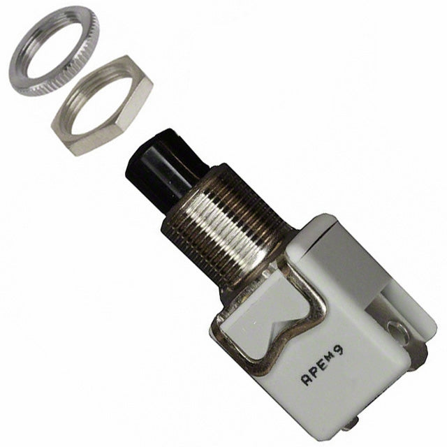 Trykkontakt - OFF-(ON), 8A/125V (Ø12,2mm)