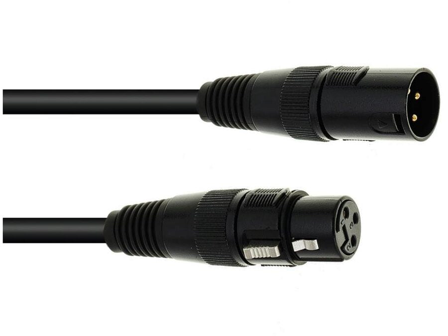 DMX kabel - 3P XLR han/hun (1m)