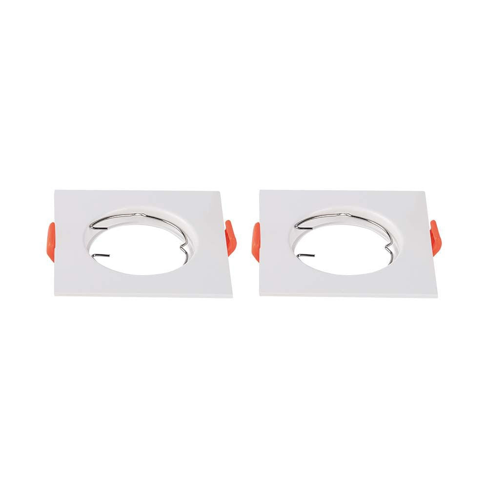 V-Tac Pro GU10 lampe - firkantet, hvid - 3 års producentgaranti