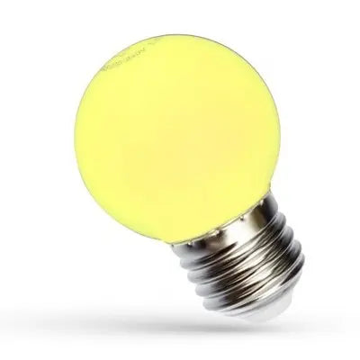 Spectrum 1W LED dekorationspære - Gul, G45, E27, 230V, RA80