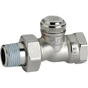 1/2" Forniklet returkobling ligeløbende