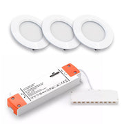 3 stk. LEDlife Reco68 møbelspot - Mat hvid, inkl. dæmpbar strømforsyning- 2,5W LED - Erstatter 20W - Input: 12V - 180lm - RA80