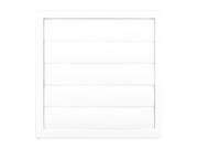 Ventilationsrist m. lukkespjæld - 170x170mm Ø100mm, Hvid