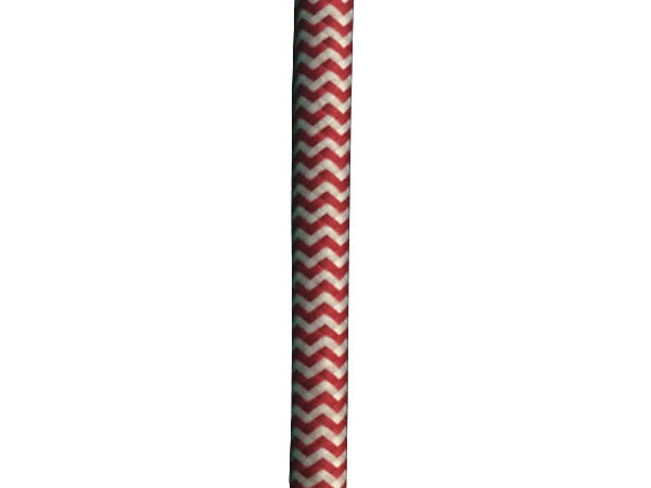 Stofledning - 2 x 0,75mm², RØD/HVID sildeben (metervare)